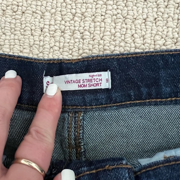 High rise distressed denim shorts - Picture 2 of 6